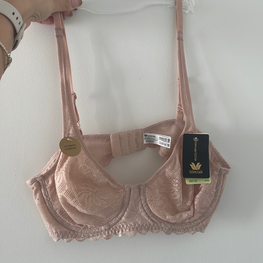 NWT Wacoal Soft Sense Underwire Bra in Rose Dust size 34B unlined